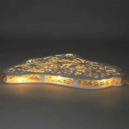 LED božićna dekoracija 9xLED/2xAA toplo bijelo zvonce