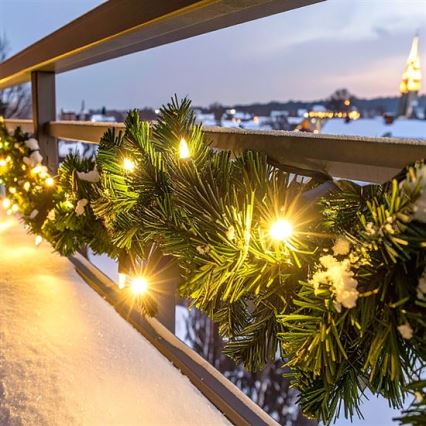 LED vanjska božićna dekoracija GIRLANDA 80xLED/3xAA 500 cm IP44