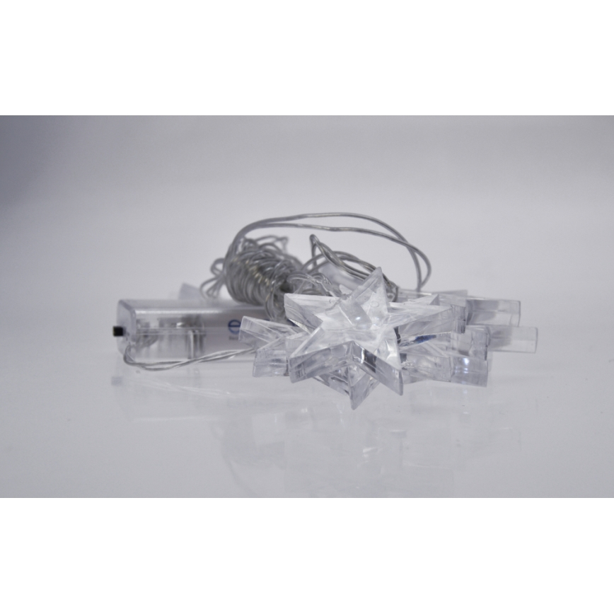 LED lanac 10xLED/2xAA 2,5m plava