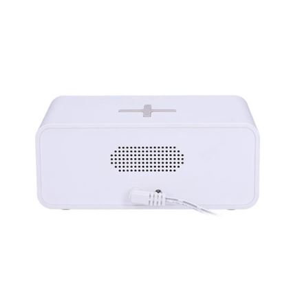 Digitalni sat s Qi bežičnim punjačem 230V/CR2032, bijeli