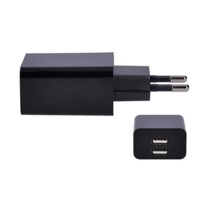 Adapter za punjenje 2xUSB/3100mA/230V crna