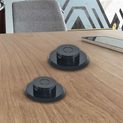Ugradbeni USB punjač USB A+C crna