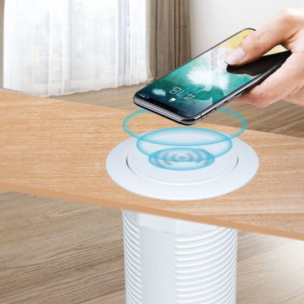 Ugradbeni bežični punjač + USB A+C bijela