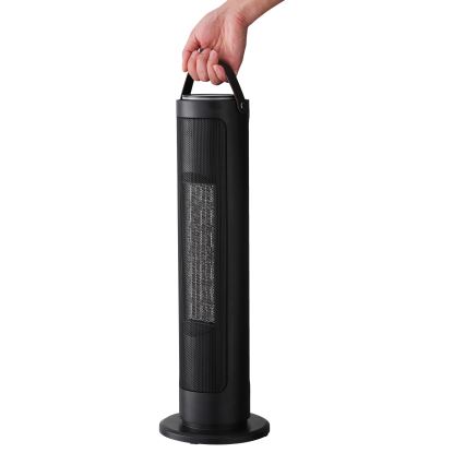 Stupnišni ventilator s keramičkim grijaćim elementom 2000W/230V crne boje