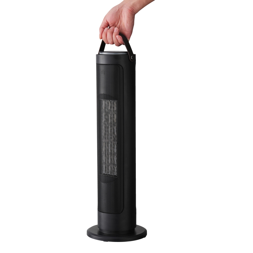 Stupnišni ventilator s keramičkim grijaćim elementom 2000W/230V crne boje