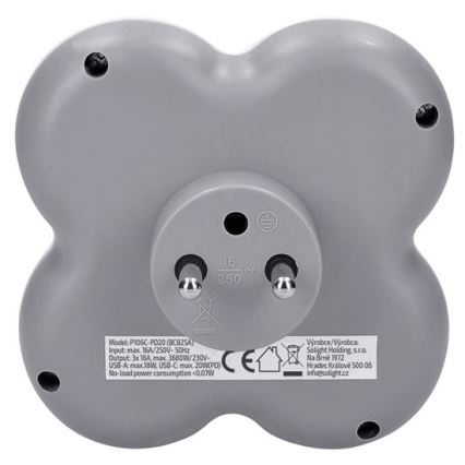 Razdjelnik 3x 16A + brzi USB-A i USB-C punjač 20W