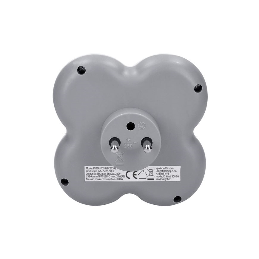 Razdjelnik 3x 16A + brzi USB-A i USB-C punjač 20W