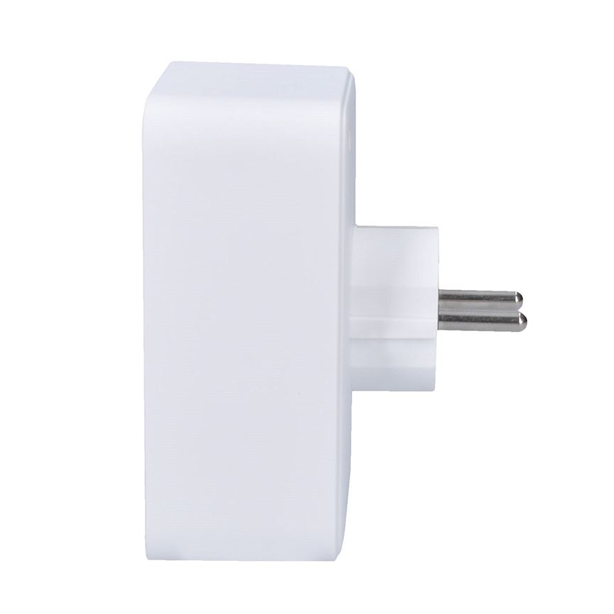 Produžni razdjelnik 1×16 A + 2×2,5 A s 2× USB punjačem (USB‑A i USB‑C), bijeli