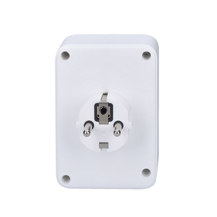 Produžni razdjelnik 1×16 A + 2×2,5 A s 2× USB punjačem (USB‑A i USB‑C), bijeli
