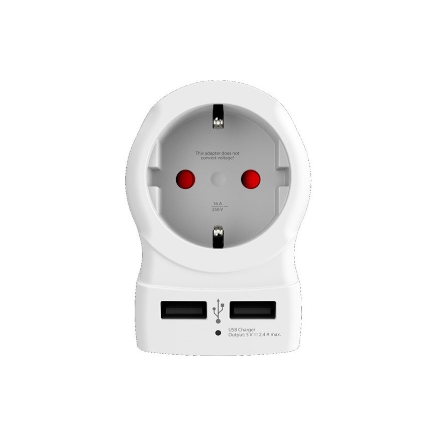 Putni adapter za UK 230V + 2x USB port