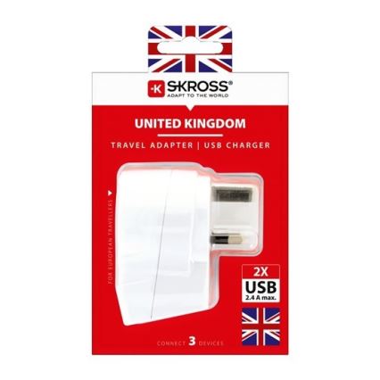 Putni adapter za UK 230V + 2x USB port