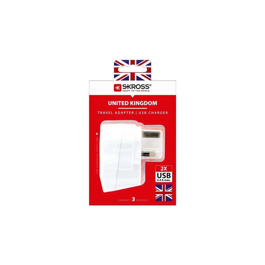 Putni adapter za UK 230V + 2x USB port