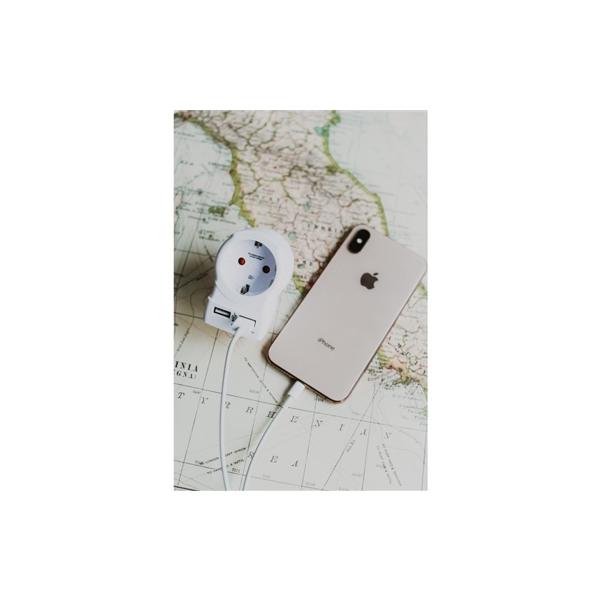 Putni adapter za SAD 230V + 2x USB port