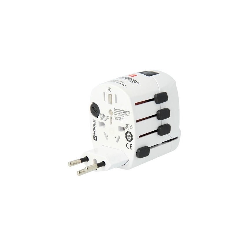 Univerzalni putni adapter za cijeli svijet 230V + USB port