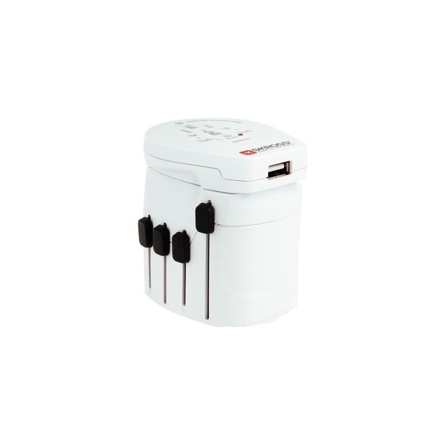 Univerzalni putni adapter za cijeli svijet 230V + USB port