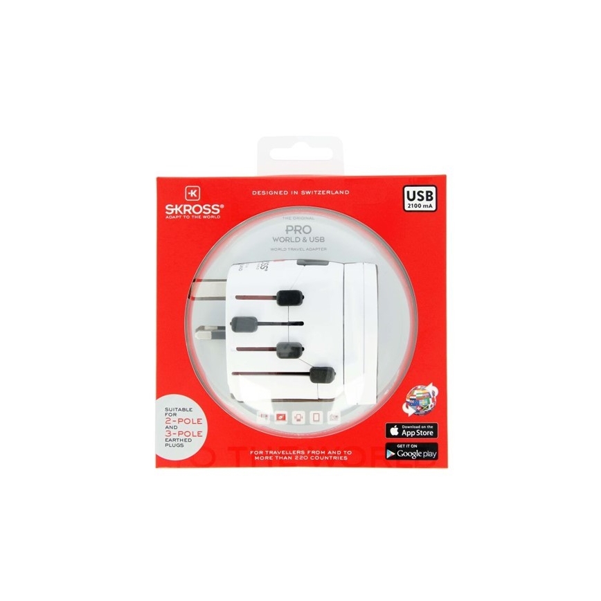 Univerzalni putni adapter za cijeli svijet 230V + USB port