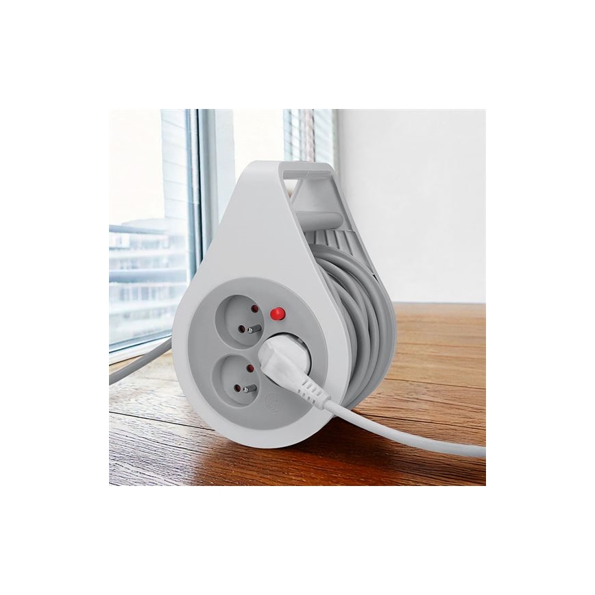 Produžni kabel na kolutu, 3 utičnice, 10 m