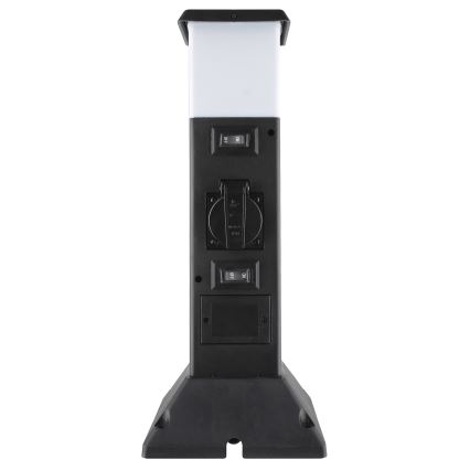Vanjska lampa s 2 utičnice 1xE14/15W/230V IP44 crna