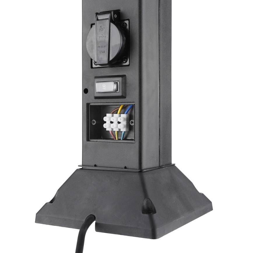 Vanjska lampa s 2 utičnice 1xE14/15W/230V IP44 crna