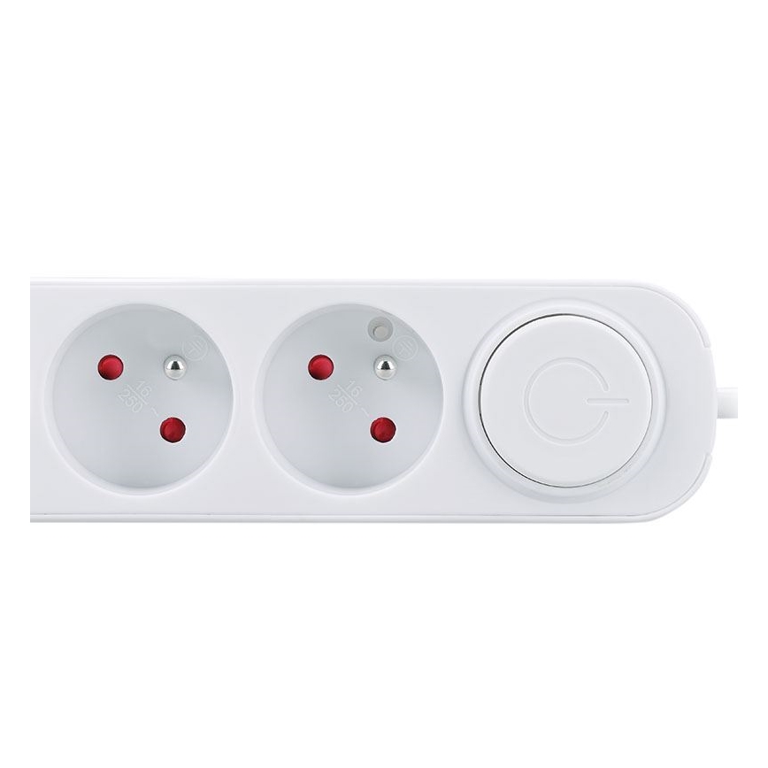 Produžni kabel s prekidačem, 3 utičnice, s USB-A i USB-C za punjenje, 2 m