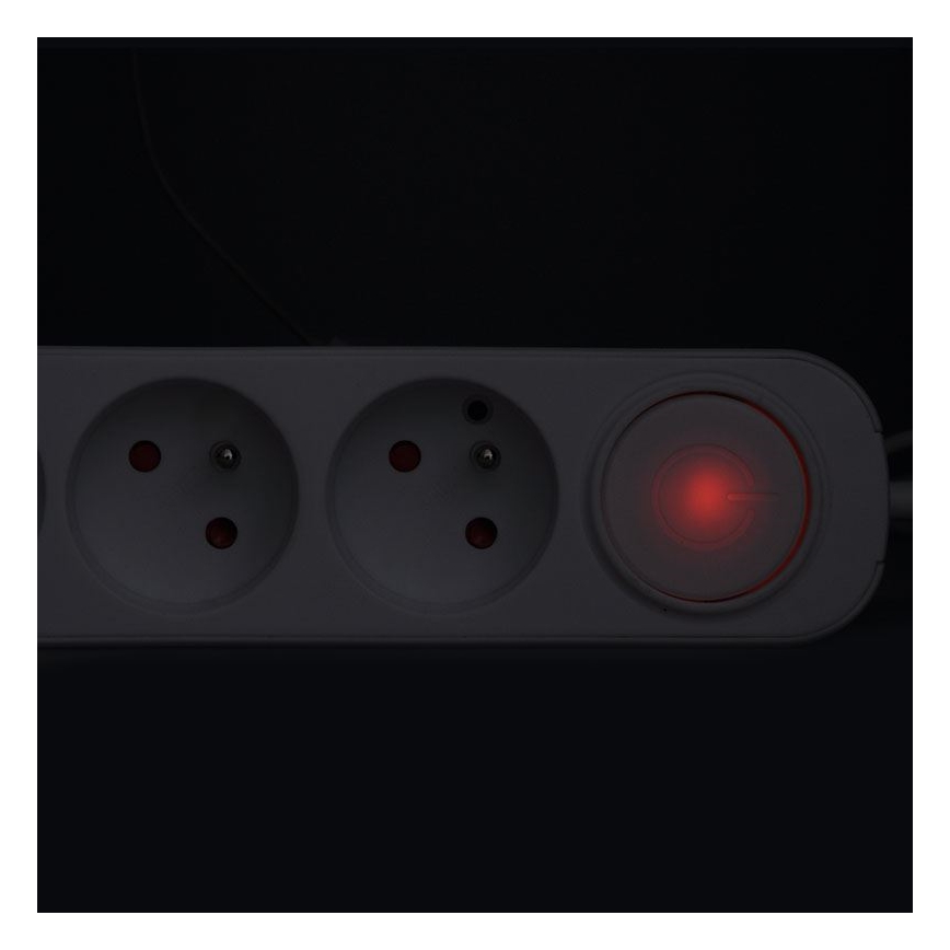 Produžni kabel s prekidačem, 3 utičnice i USB-A/USB-C priključci za punjenje, 3 m
