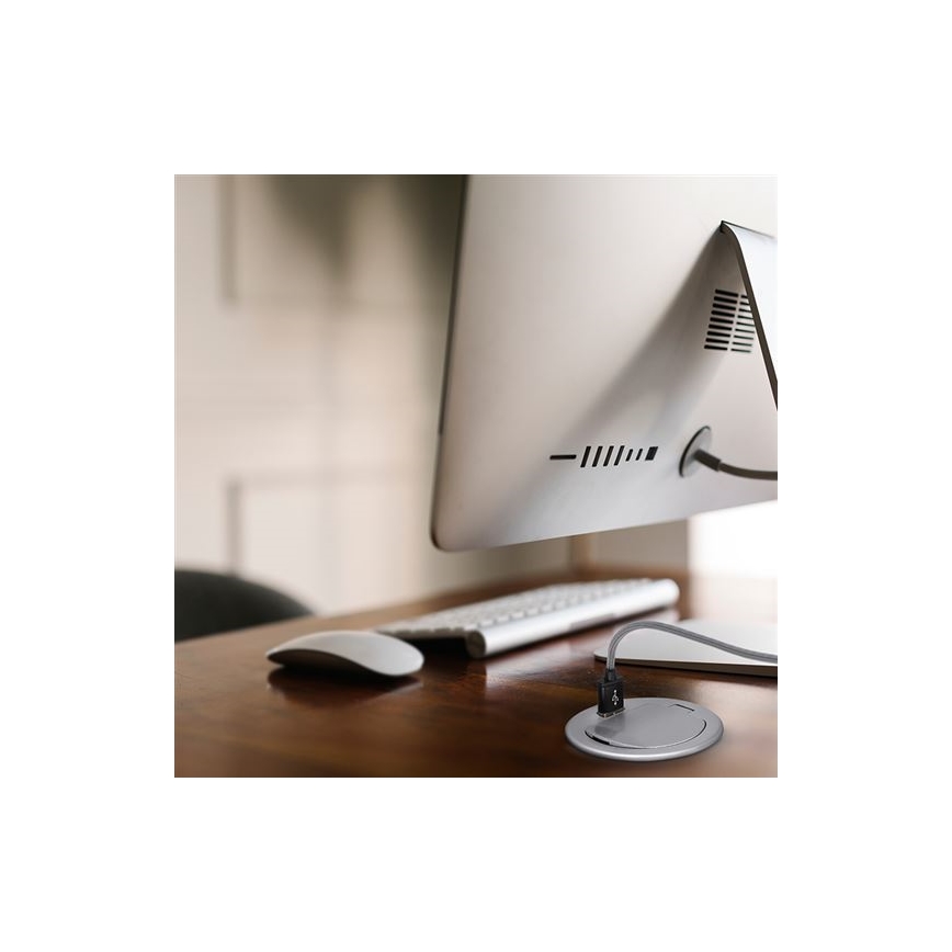 Ugradbena USB utičnica s poklopcem 230V