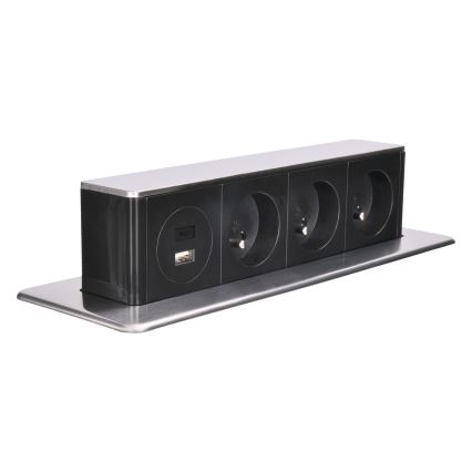 Stup s utičnicama za stolnu ploču 3x230V + USB-A + USB-C