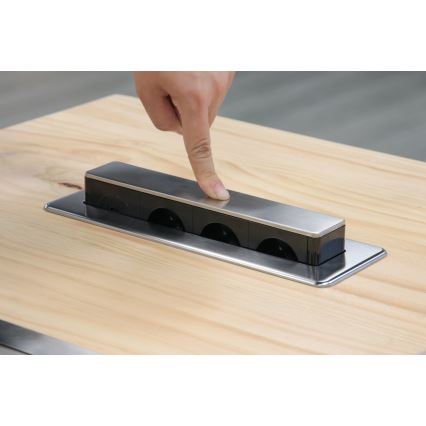 Stupac s utičnicama za stolnu ploču 3x230V + USB-A + USB-C