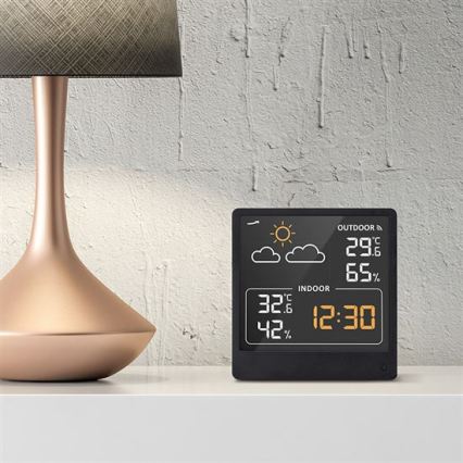 Digitalni termometar 5V/2xAAA + 2xAAA crni