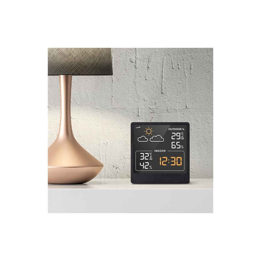 Digitalni termometar 5V/2xAAA + 2xAAA crni