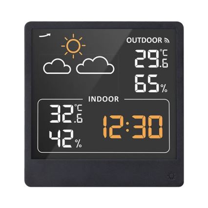 Digitalni termometar 5V/2xAAA + 2xAAA crni