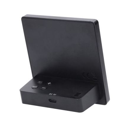 Digitalni termometar 5V/2xAAA + 2xAAA crni