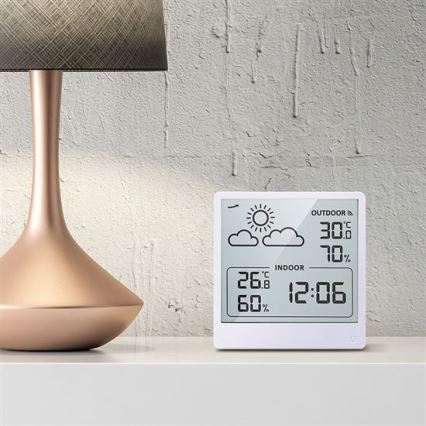 Digitalni termometar 5V/2xAAA + 2xAAA bijela