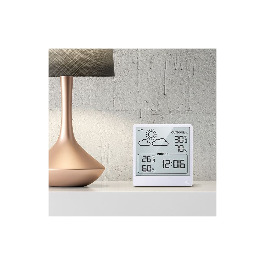 Digitalni termometar 5V/2xAAA + 2xAAA bijela