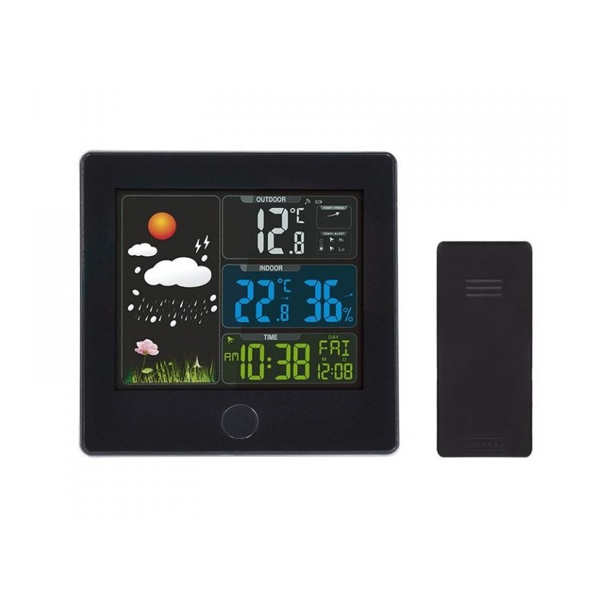 Meteorološka stanica s LCD zaslonom 230V/2xAAA crna