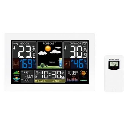 Meteostanica s LCD zaslonom u boji 5V/2xAA + 2xAA