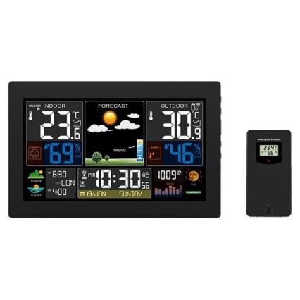 Meteorološka stanica s LCD zaslonom u boji 230V/2xAA + 2xAA