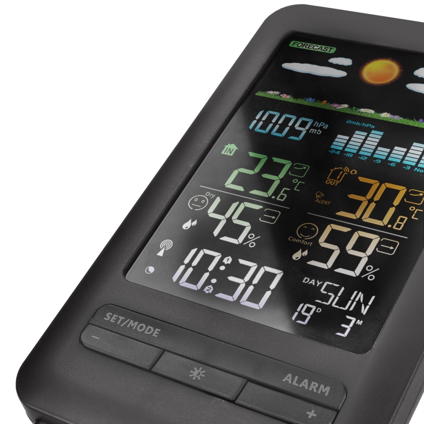 Meteorološka stanica s LCD zaslonom 2xAA crna