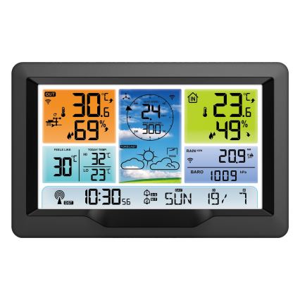 Profesionalna meteorološka stanica s LCD zaslonom u boji i budilicom 5V/2xAA + 3xAA