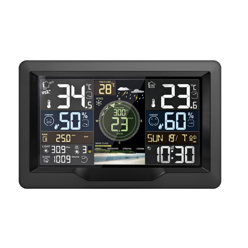 Profesionalna meteorološka stanica s LCD zaslonom u boji 5V/2xAA + 3xAA + 2xAA Wi-Fi Tuya