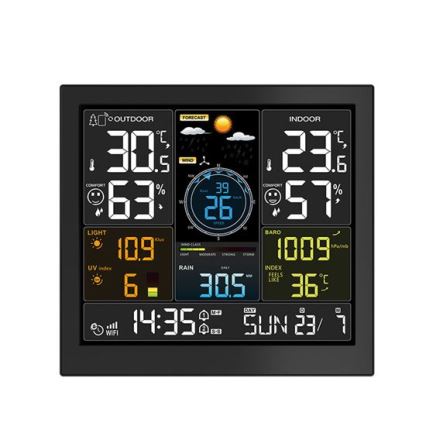 Profesionalna meteostanica s LCD zaslonom 5V/2xAA + 3xAAA Wi-Fi