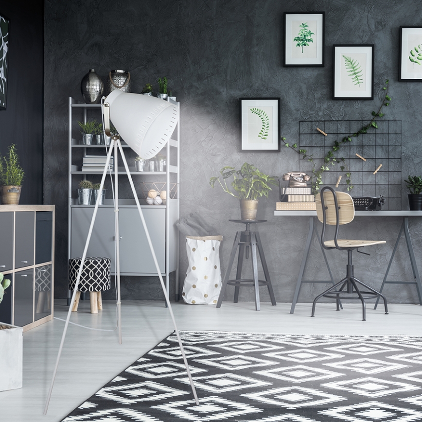 LED Stajaća lampa 1xE27/10W/230V bijela 145 cm