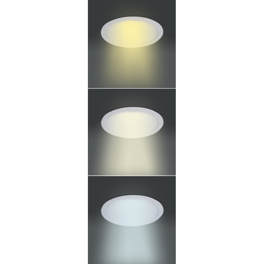 LED panel LED/18W/230V 3000/4000/6000K Ø 22,5 cm bijela