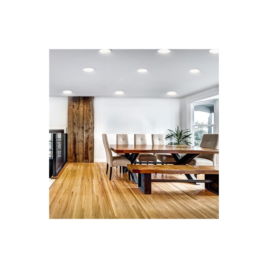 LED ugradna stropna svjetiljka LED/24W/230V 3000/4000/6000K Ø 30 cm bijela