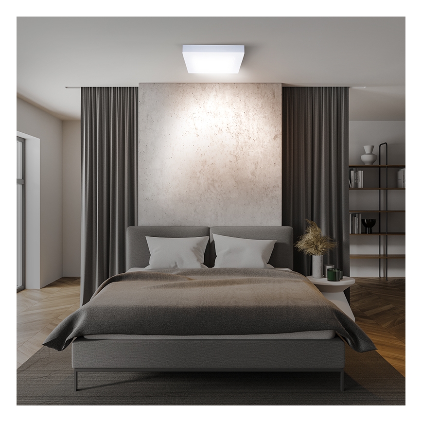 LED stropna svjetiljka LED/18W/230V 3000/4000/6000K 22,5x22,5 cm bijela
