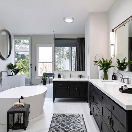 LED panel 2 u 1 (nadgradni/ugradni) LED/12W/230V 3000/4000/6000K Ø17 cm IP54 srebrni