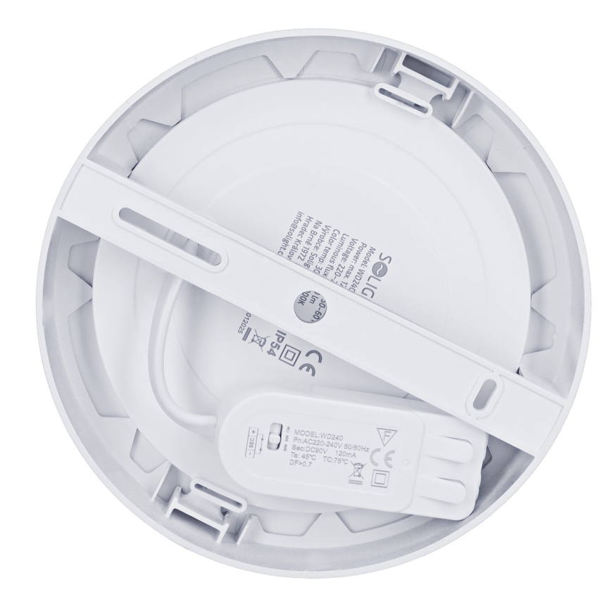 LED panel 2 u 1 (nadgradni/ugradni) LED/12W/230V 3000/4000/6000K Ø17 cm IP54 srebrni