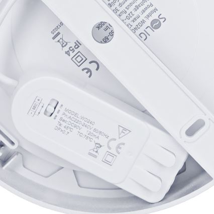 LED panel 2 u 1 (nadgradni/ugradni) LED/12W/230V 3000/4000/6000K Ø17 cm IP54 srebrni