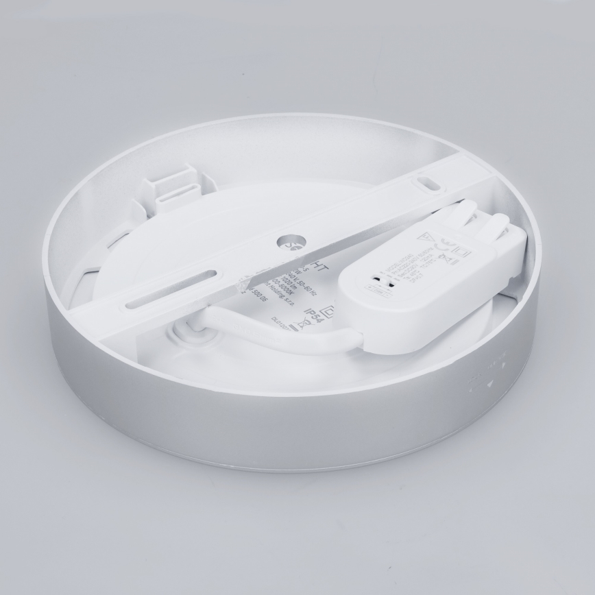 LED panel 2 u 1 (nadgradni/ugradni) LED/12W/230V 3000/4000/6000K Ø17 cm IP54 srebrni