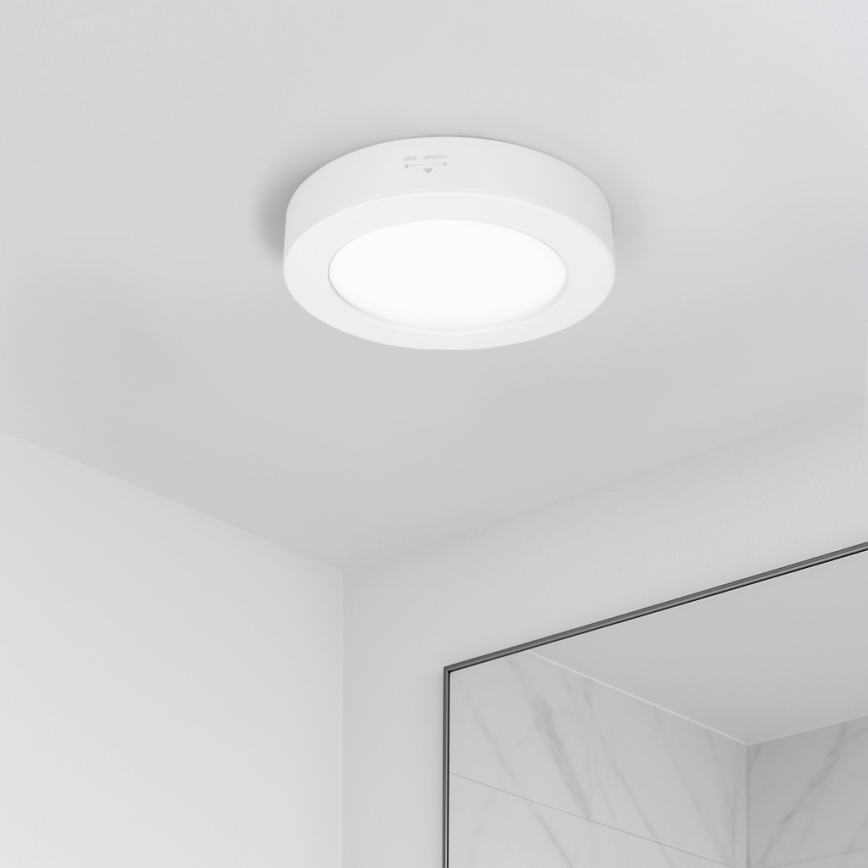 LED panel za površinsku ili ugradbenu montažu 2 u 1 LED/12W/230V 3000/4000/6000K pr.17cm IP54 bijela